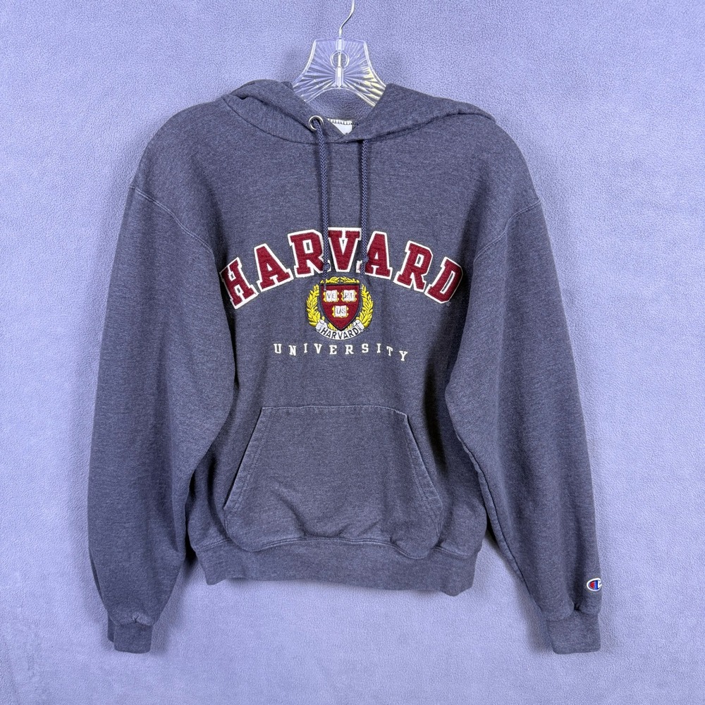 Champion Harvard University Hoodie Mens S Collegiate Pullover Heritage Law Prep